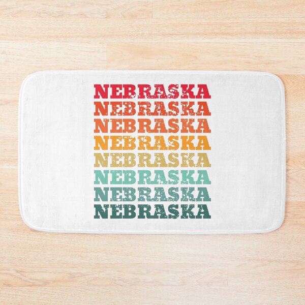 Item preview, Nebraska - repeated retro vintage sunset colors with a distressed design effect designed and sold by Rhu Creations.