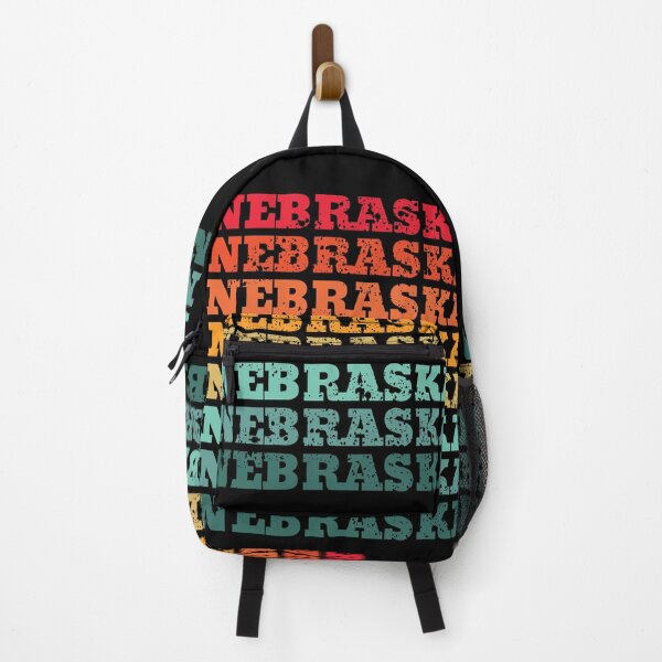 Item preview, Nebraska - repeated retro vintage sunset colors with a distressed design effect designed and sold by Rhu Creations.