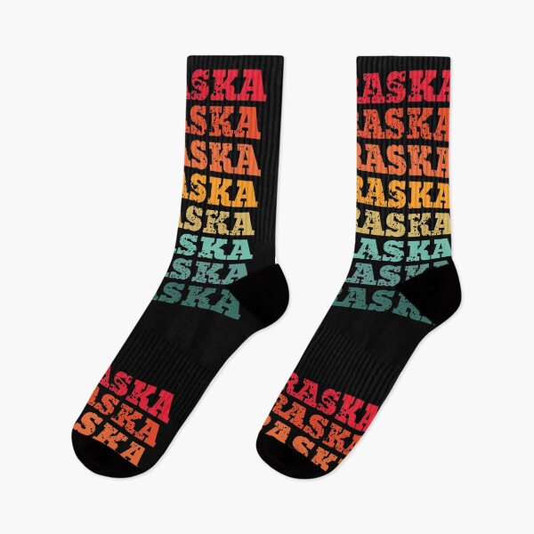Item preview, Nebraska - repeated retro vintage sunset colors with a distressed design effect designed and sold by Rhu Creations.