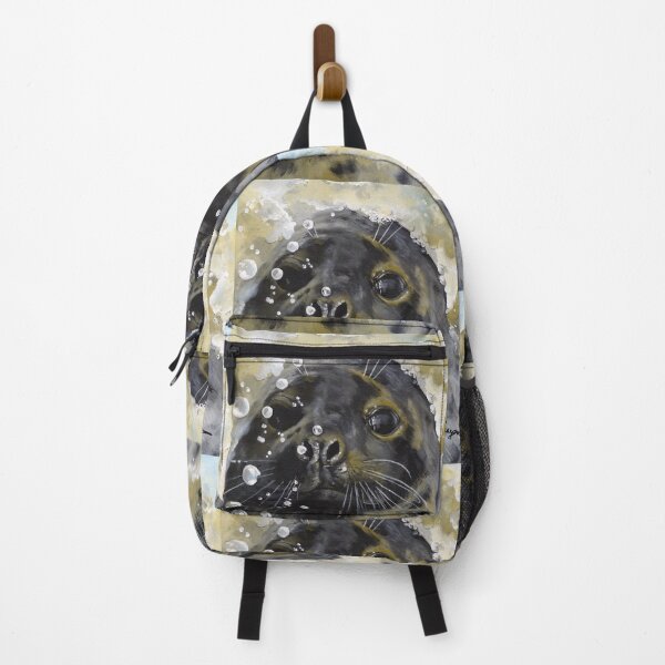 Item preview, Gray Seal head with tormented sea. designed and sold by janesg.