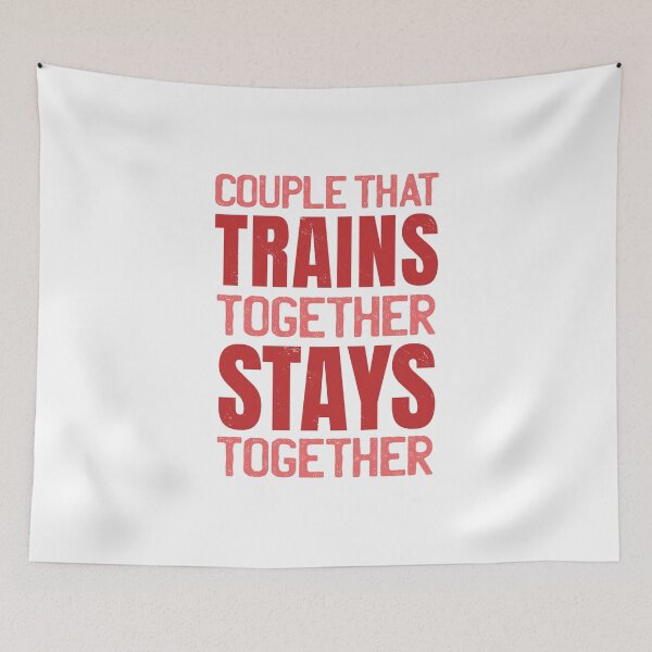 Item preview, couple  that trains together stays together designed and sold by Freeshstyle.