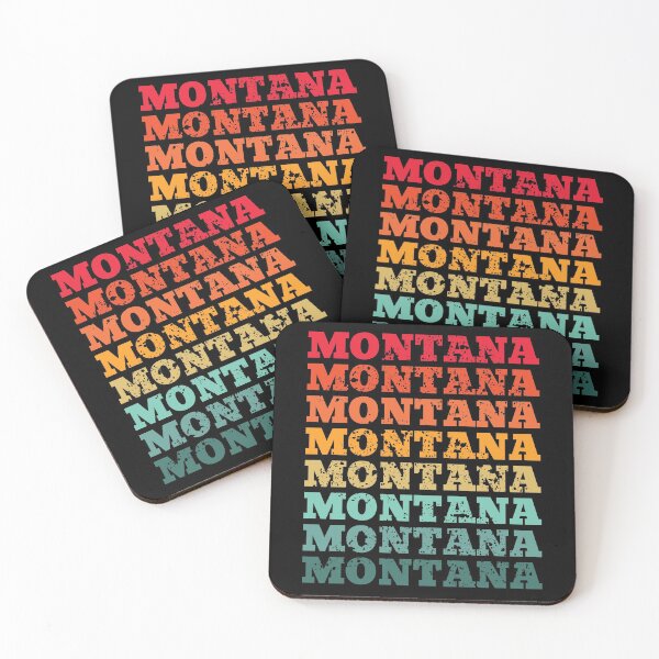 Item preview, Montana - repeated retro vintage sunset colors with a distressed design effect designed and sold by Rhu Creations.