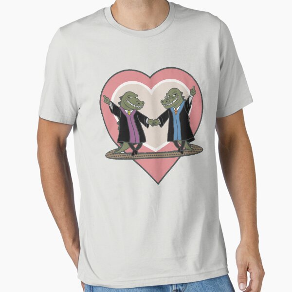 Item preview, Dinosaur judge and prosecutor hand in hand designed and sold by gloriaC CREATE.