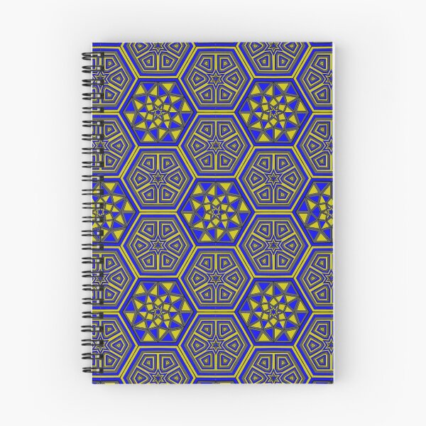 Item preview, Festival Party Design - Hexagons Star Triangles - Yellow Blue Grey designed and sold by NoMatterLab.
