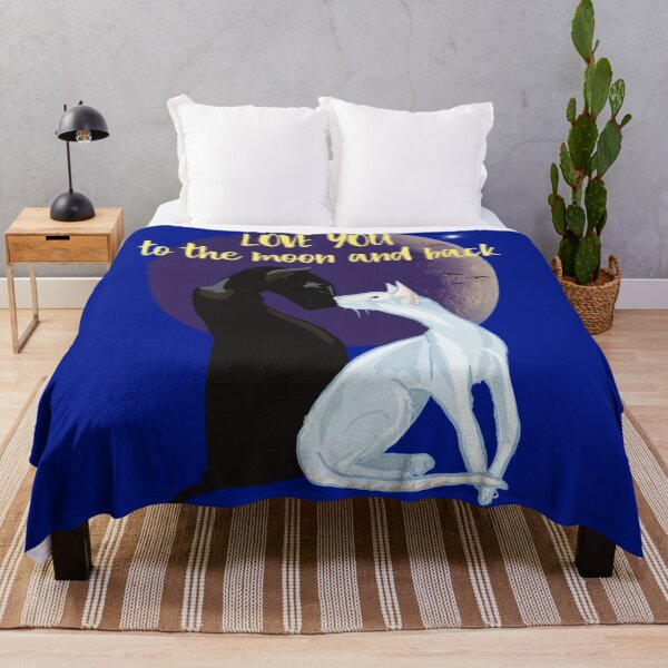 Item preview, Love you to the moon and back quote. Oriental cats couple. Valentines day cat lover gift designed and sold by orangerinka.