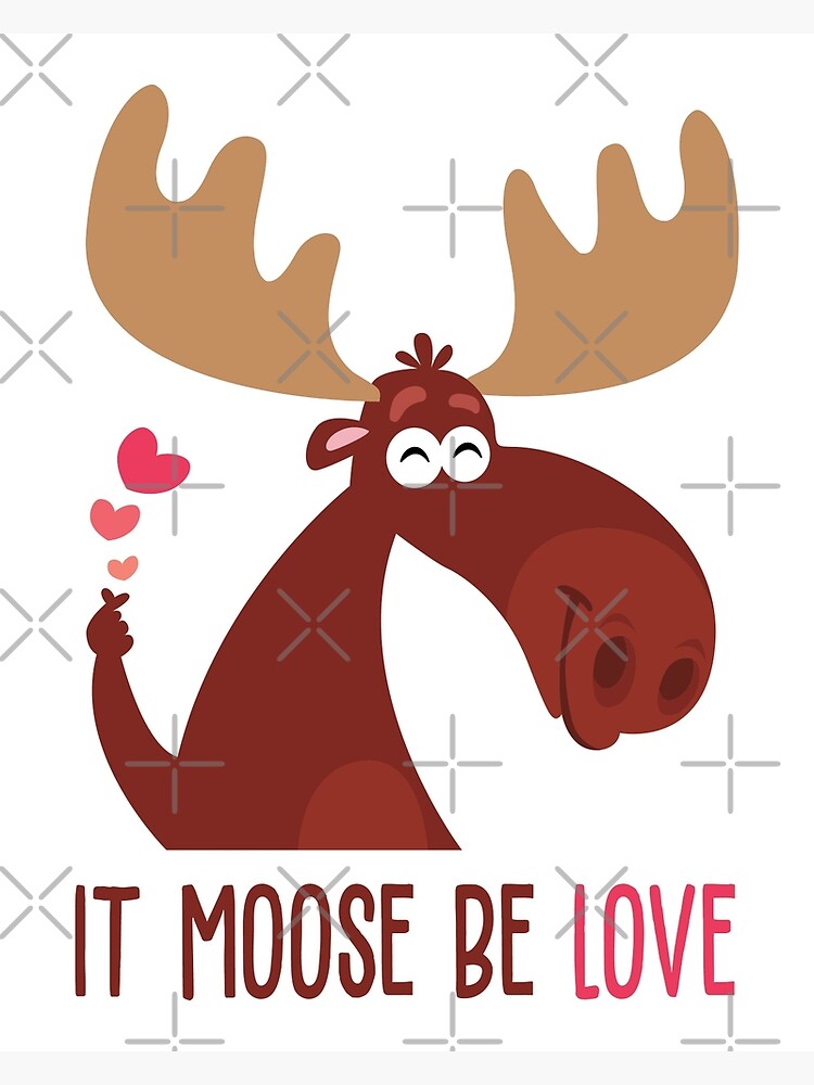 Valentine Moose Funny Card Handmade I Love you the Moost