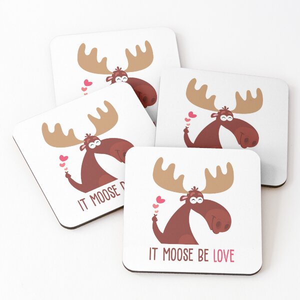 Item preview, it moose be love funny pun valentines day designed and sold by happinestSHOP.