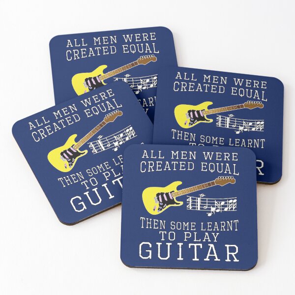 Item preview, all men were created equal then some learnt to play guitar designed and sold by Feline Rockstars.