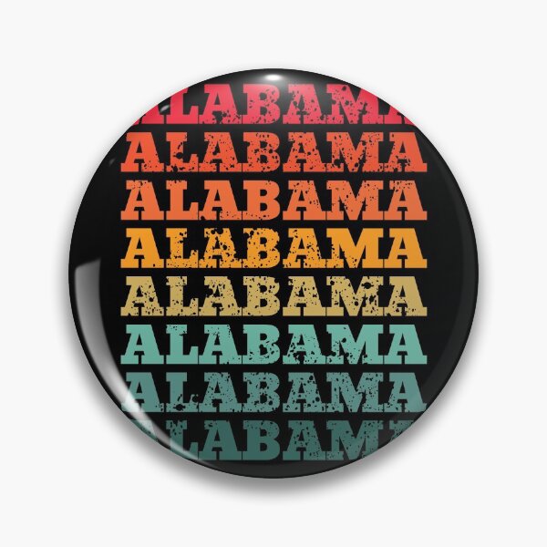 Item preview, Alabama - repeated retro vintage sunset colors with a distressed design effect designed and sold by Rhu Creations.