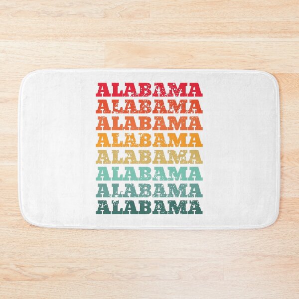 Item preview, Alabama - repeated retro vintage sunset colors with a distressed design effect designed and sold by Rhu Creations.