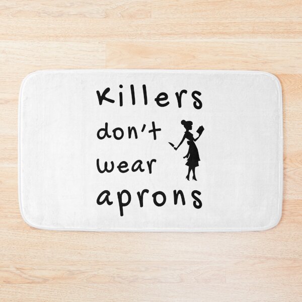 Item preview, Killers don't wear aprons (Black-White) - designed and sold by Printerially.