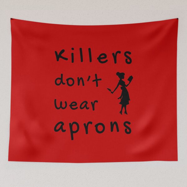 Item preview, Killers don't wear aprons (Black-Red) - designed and sold by Printerially.