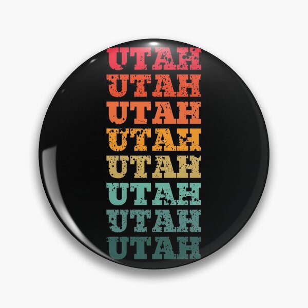 Item preview, Utah - repeated retro vintage sunset colors with a distressed design effect designed and sold by Rhu Creations.