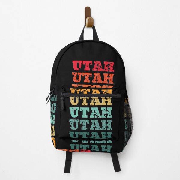 Item preview, Utah - repeated retro vintage sunset colors with a distressed design effect designed and sold by Rhu Creations.