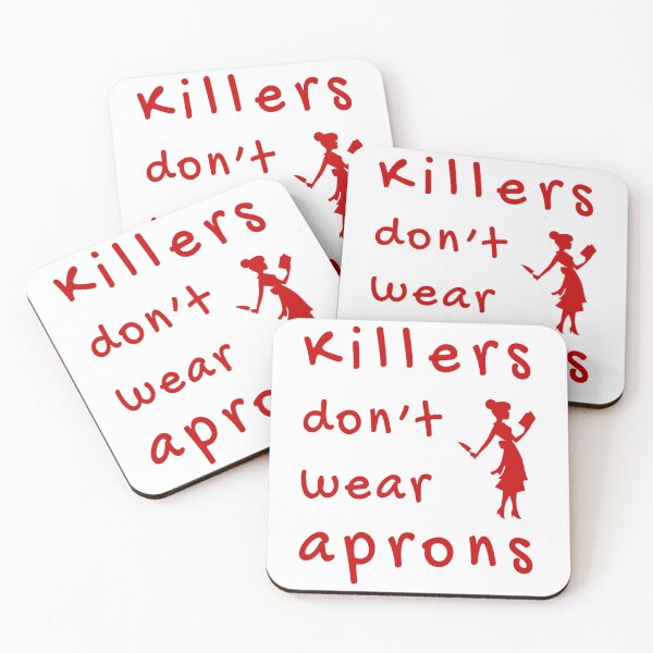 Item preview, Killers don't wear aprons (Red-White) - designed and sold by Printerially.