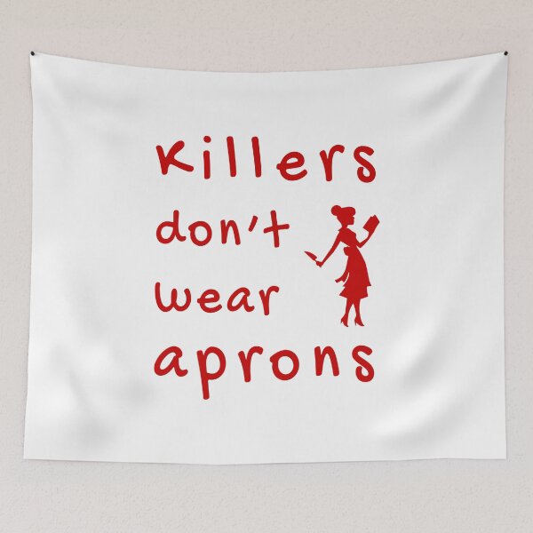 Item preview, Killers don't wear aprons (Red-White) - designed and sold by Printerially.