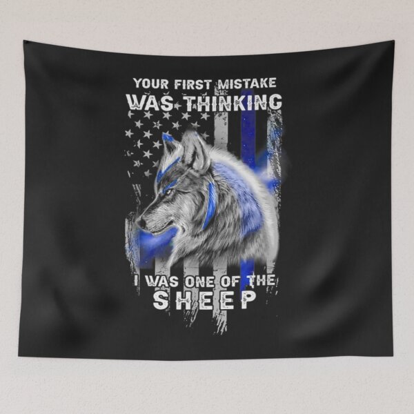 Item preview, Thinking I Was One Of The Sheep Wolf designed and sold by MarvaDiaz.