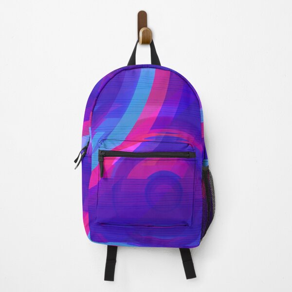 Item preview, Round deep dark blue pink circular design abstract vaporwave artwork designed and sold by Thecolorschemer.