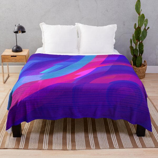 Item preview, Round deep dark blue pink circular design abstract vaporwave artwork designed and sold by Thecolorschemer.