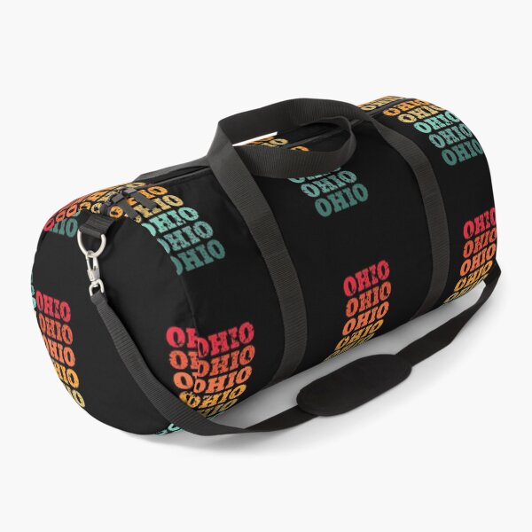 Item preview, Ohio - repeated retro vintage sunset colors with a distressed design effect designed and sold by Rhu Creations.