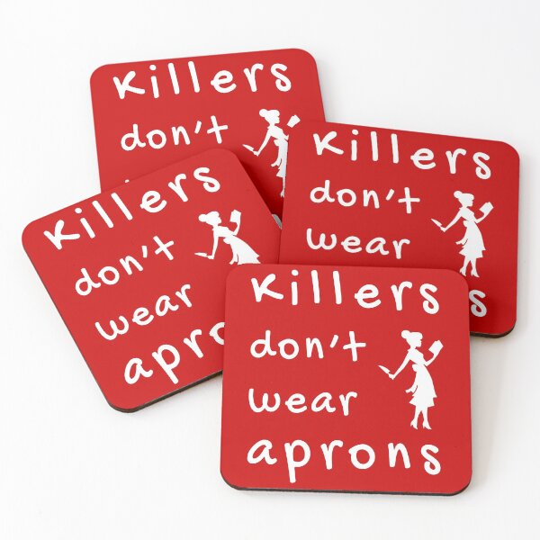 Item preview, Killers don't wear aprons (White-Red) - designed and sold by Printerially.