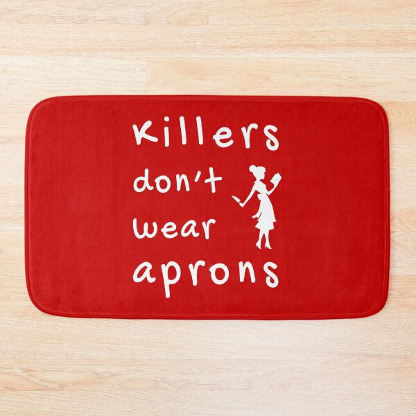Item preview, Killers don't wear aprons (White-Red) - designed and sold by Printerially.