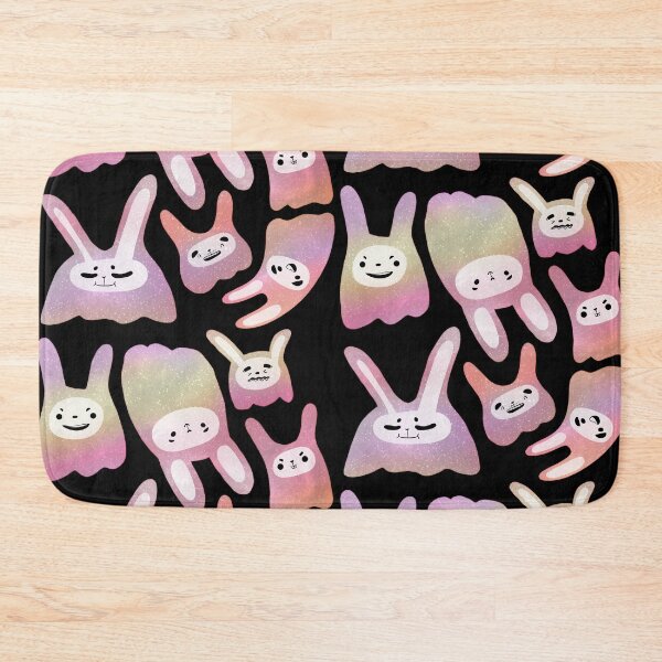 Item preview, Bunny Rabbit Ghosts - Cute Pink and Orange Cartoon  designed and sold by TheRainbowRoom.