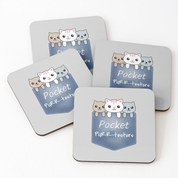 Item preview, Cute Denim Kitten Pocket Purr-tectors  designed and sold by Zurickdesigns.