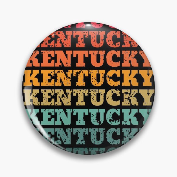 Item preview, Kentucky - repeated retro vintage sunset colors with a distressed design effect designed and sold by Rhu Creations.