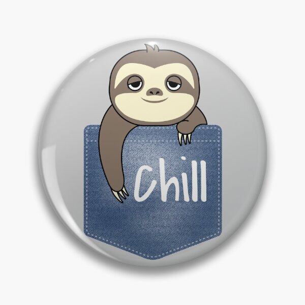 Item preview, Chill Sloth in a Denim Pocket designed and sold by Zurickdesigns.