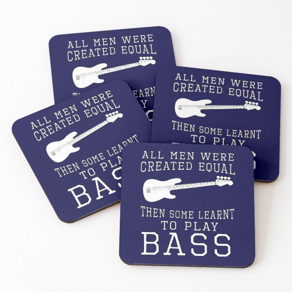 Item preview, all men were created equal then some learnt to play bass designed and sold by Feline Rockstars.
