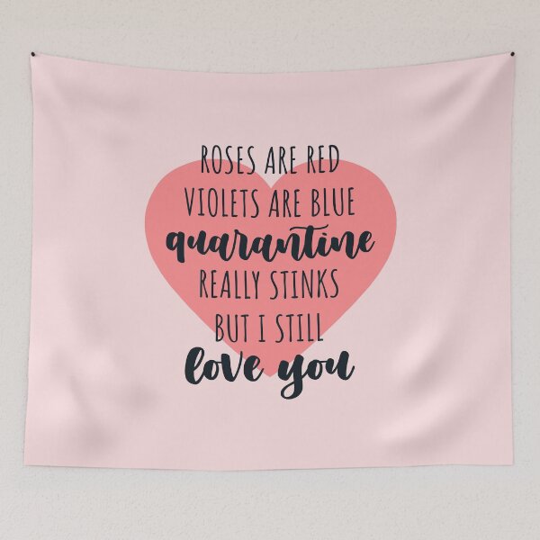 Item preview, Roses are red violets are blue quarantine really stinks but I still love you gift for valentine in quarantine designed and sold by JokeGysen.