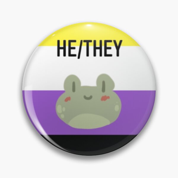 Item preview, non binary pronoun frog he/they designed and sold by leah - phrogfaery<3.