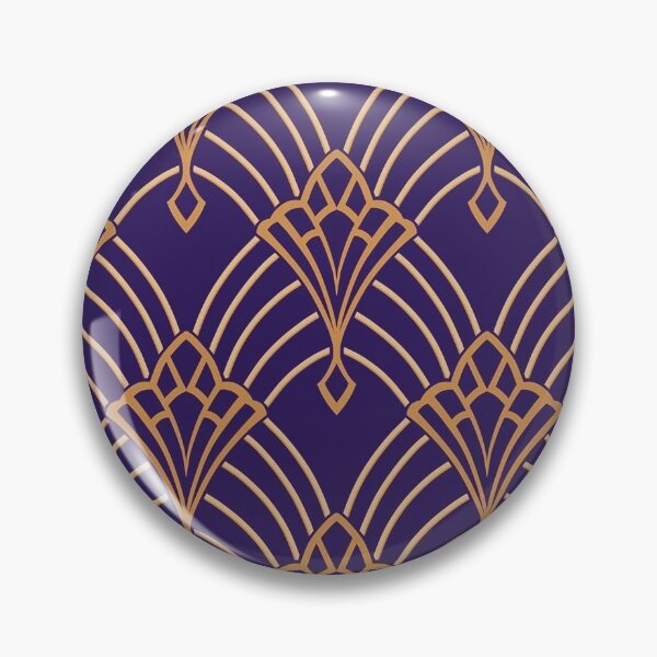 Aperçu de l'œuvre Ventilateur Art Déco - Violet et Or créée et vendue par DevonEagle.