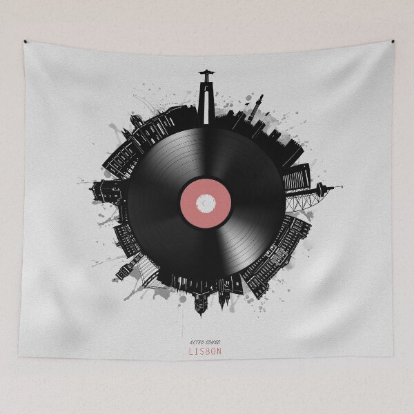 Item preview, lisbon skyline vinyl designed and sold by BekimART2.