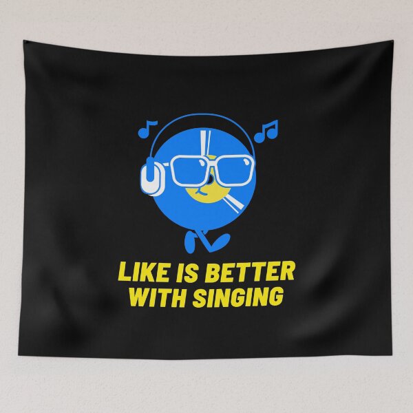 Item preview, Copy of Life is better with singing  (blue emoji) designed and sold by Fit & Fun  Gallery.
