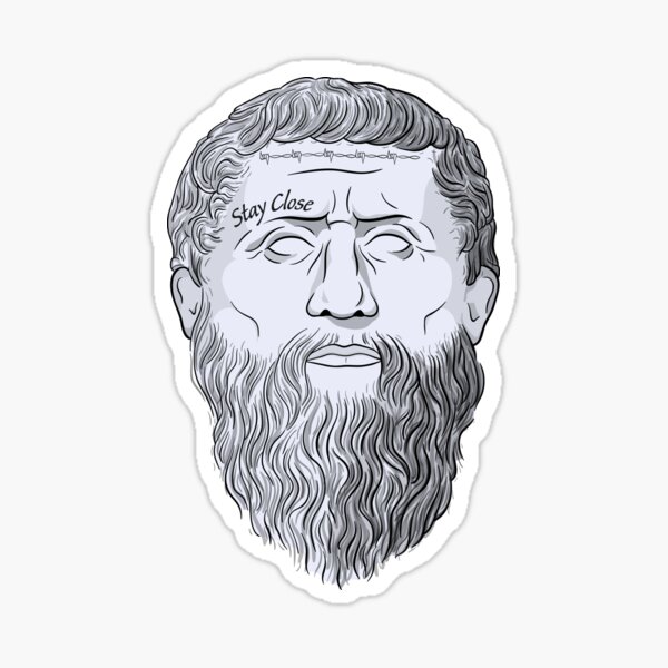 Philosopher Plato Presented With Tattoos Sticker