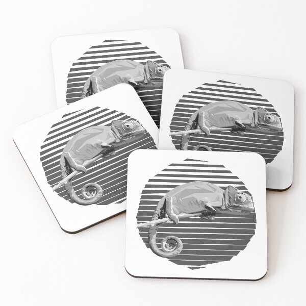 Item preview, chameleon black and white drawing design designed and sold by firmanhartanto.