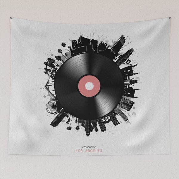 Item preview, los angeles skyline vinyl designed and sold by BekimART2.