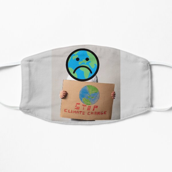 Stoppen Sie den Klimawandel Flache Maske