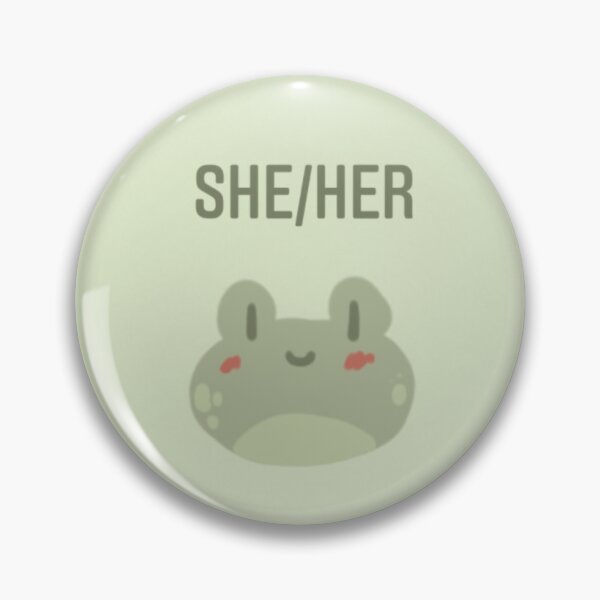 Item preview, she/her pronoun frog designed and sold by leah - phrogfaery<3.