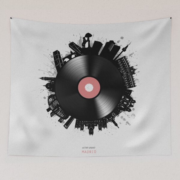 Item preview, madrid skyline vinyl designed and sold by BekimART2.