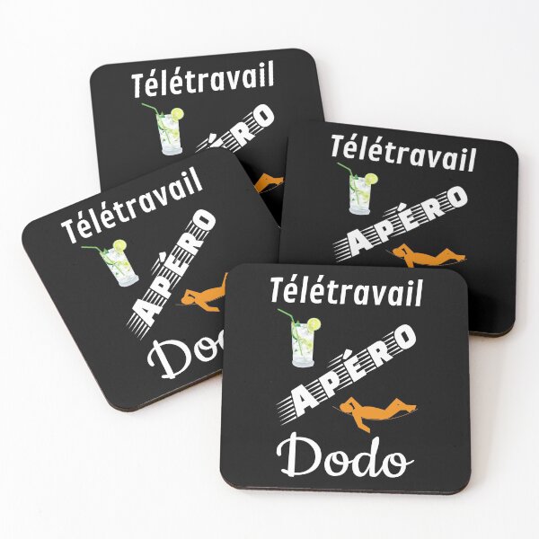 Item preview, telework aperitif black sleep humor funny fun designed and sold by sex-sansbol.