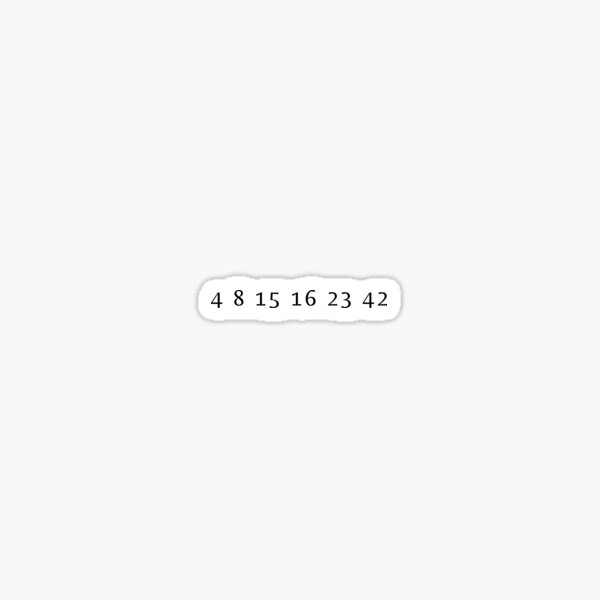 Vista previa del artículo con la obra «4 8 15 16 23 42 de Lost», diseñado y vendido por ATB20.