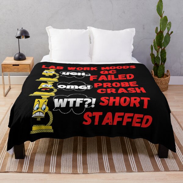 Item preview, LAB WORK MOODS UGH OMG WTF FUNNY CARTOON MICROSCOPE LAB TECH designed and sold by Hippiesole.