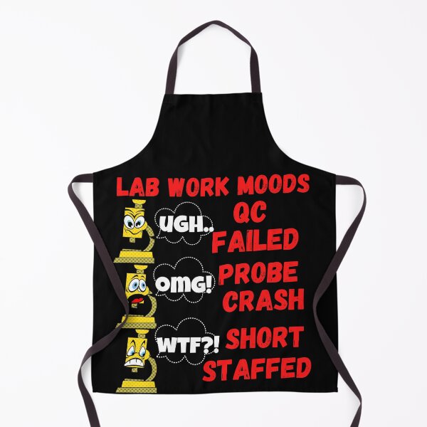 Item preview, LAB WORK MOODS UGH OMG WTF FUNNY CARTOON MICROSCOPE LAB TECH designed and sold by Hippiesole.