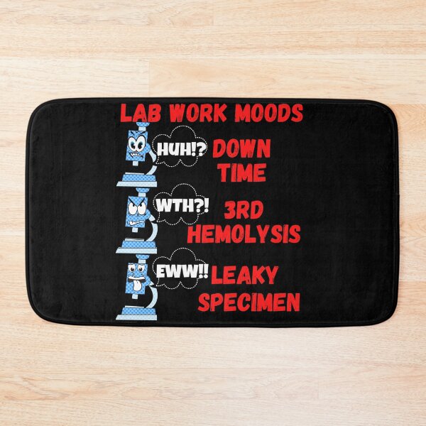 Item preview, LAB WORK MOODS HUH WTH EWW  FUNNY CARTOON MICROSCOPE LAB TECH designed and sold by Hippiesole.