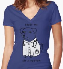 Camiseta entallada de cuello en V Dogtor
