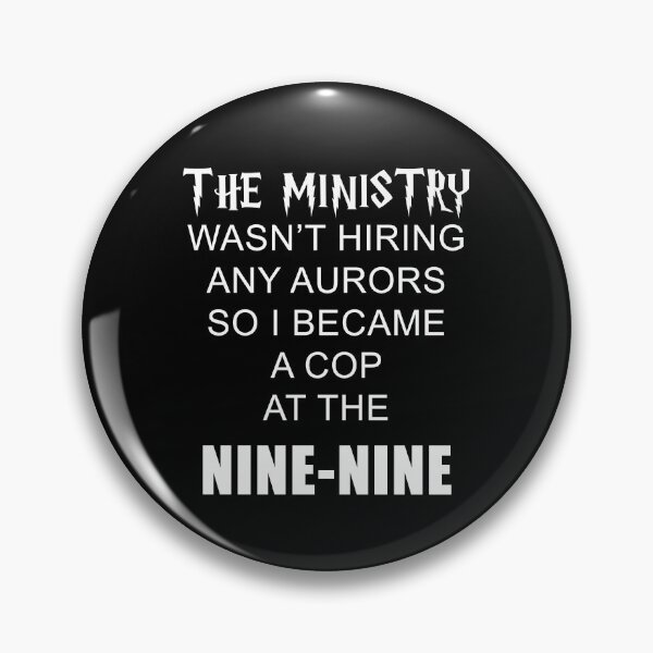 Item preview, So I became a cop at the Nine-Nine (white on black) - Ministry version designed and sold by KillianIsMyHome.