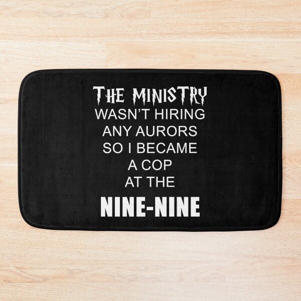 Item preview, So I became a cop at the Nine-Nine (white on black) - Ministry version designed and sold by KillianIsMyHome.